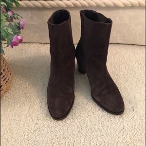 Cole Haan size 7B dark brown suede Callan Chelsea slip on booties